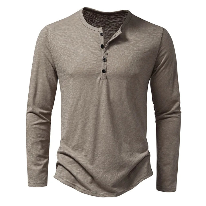 Stylish Men's Henley Shirt - Perfect Blend of Comfort and Sophistication!