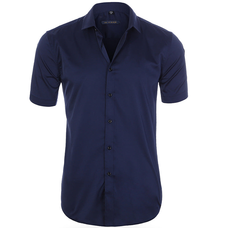 Comfort-Fit Breathable Short Sleeve Shirt with Anti-Wrinkle Technology