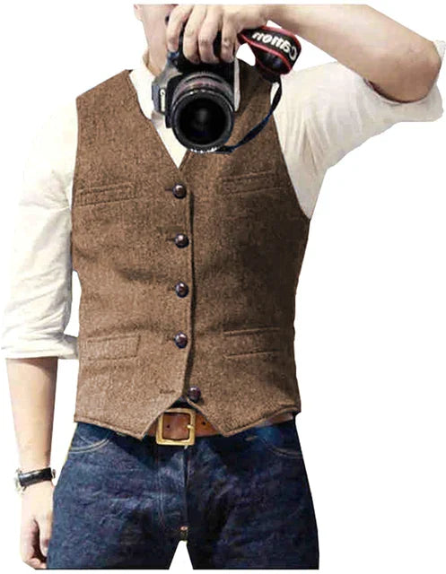 Stylish Men's Casual Waistcoat for Effortless Elegance