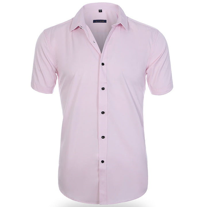 Comfort-Fit Breathable Short Sleeve Shirt with Anti-Wrinkle Technology