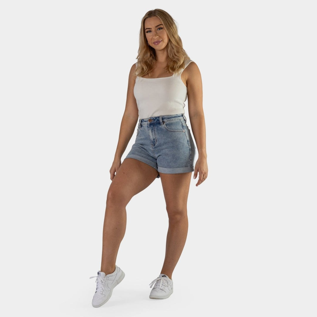 Classic Acid Wash Blue Jean Shorts - Elevate Your Summer Style!