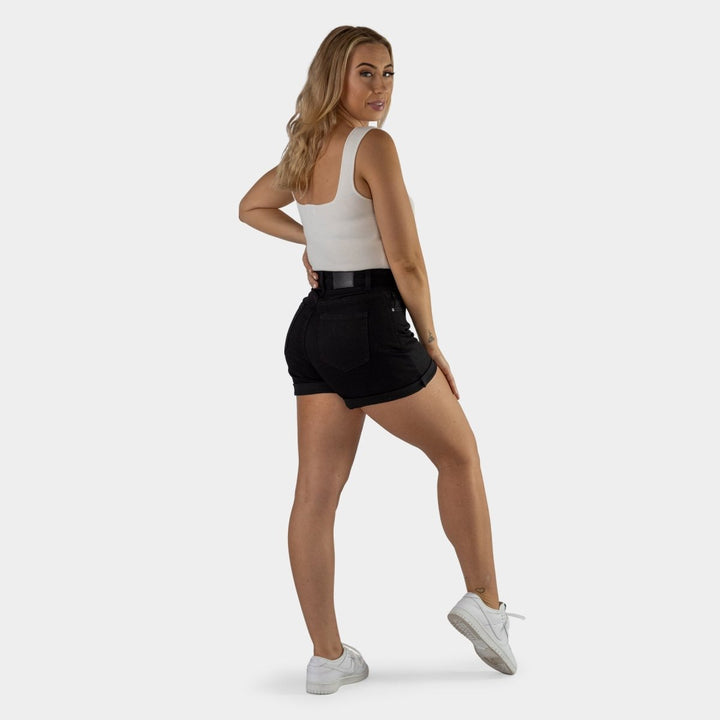 Timeless Black Denim Shorts for Effortless Style