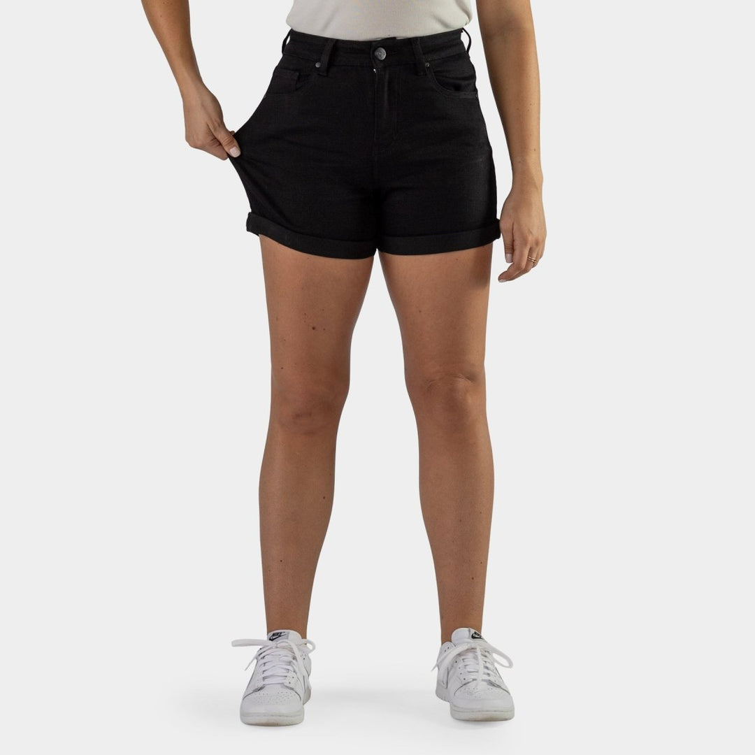 Timeless Black Denim Shorts for Effortless Style