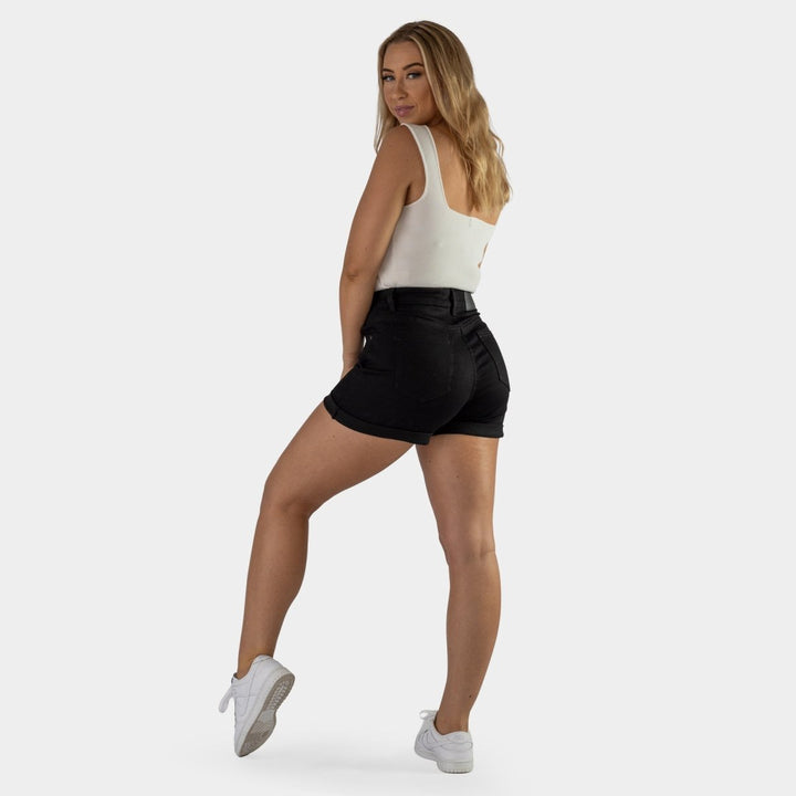 Timeless Black Denim Shorts for Effortless Style