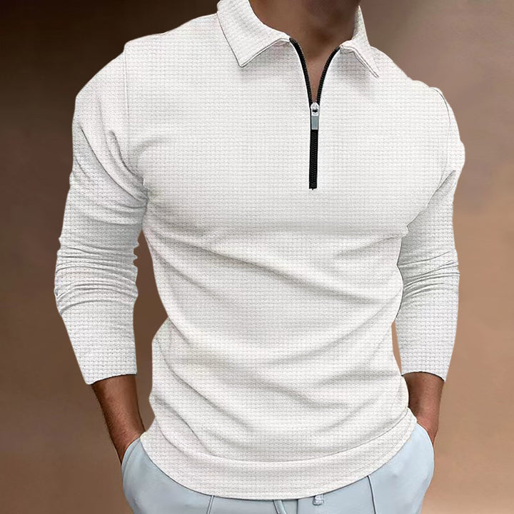 Stylish Men's Long Sleeve Zip-Up T-Shirt