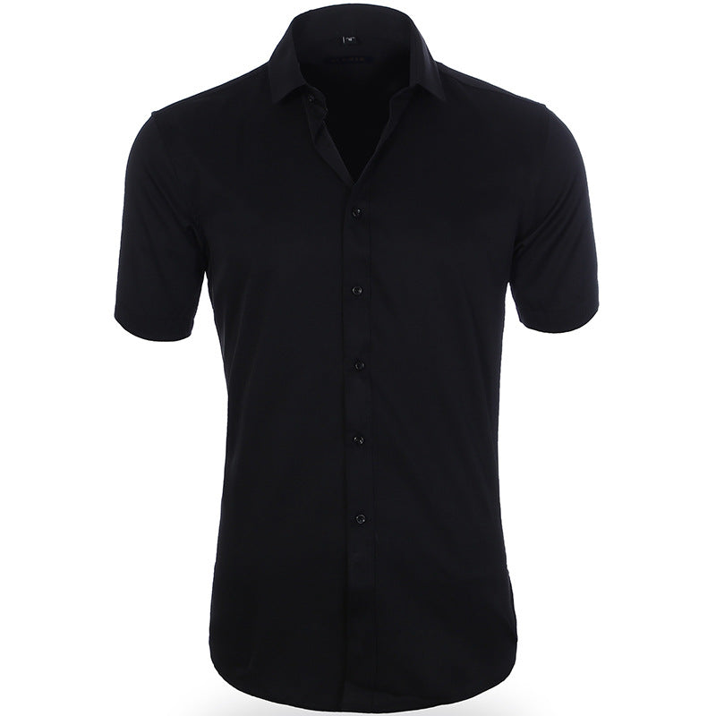 Comfort-Fit Breathable Short Sleeve Shirt with Anti-Wrinkle Technology