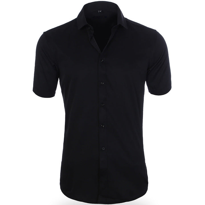 Comfort-Fit Breathable Short Sleeve Shirt with Anti-Wrinkle Technology