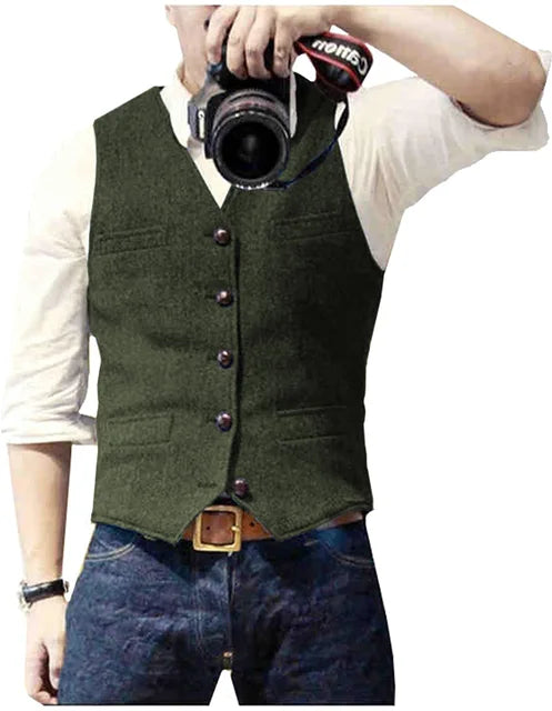 Stylish Men's Casual Waistcoat for Effortless Elegance