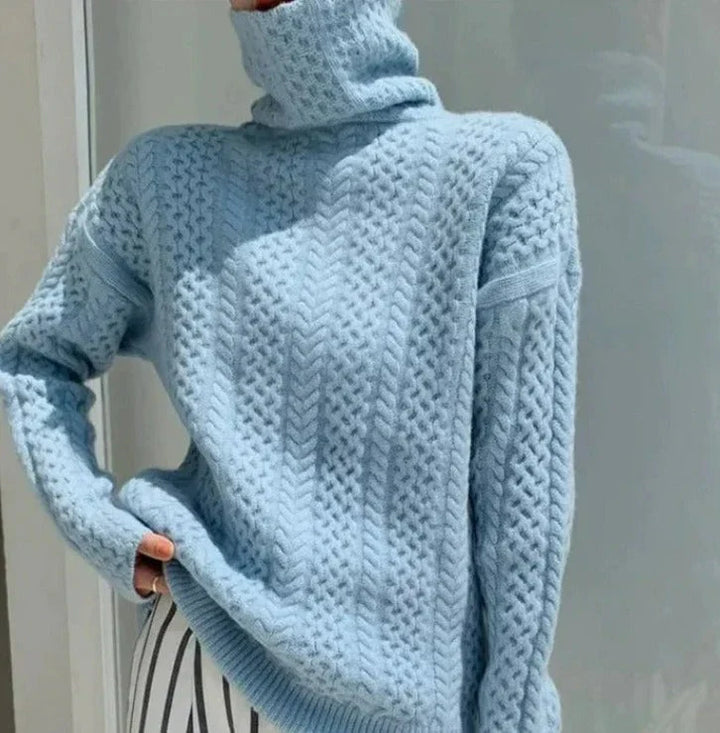 Chic Pull Douillet Col Roulé Femme – Confort et Élégance au Quotidien!