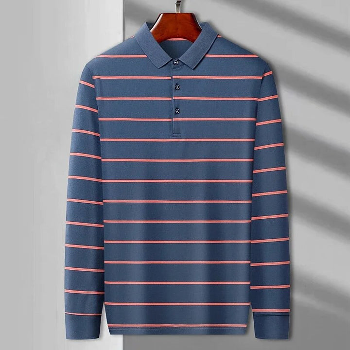 Elevate Your Style: Men's Premium Long-Sleeved Casual Polo Shirt