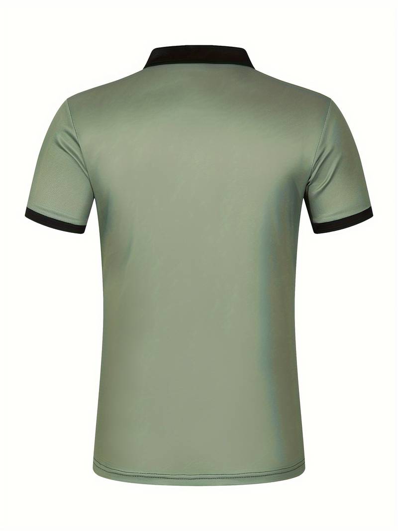 Stylish Striped Short Sleeve Polo Shirt for Men - Perfect for Casual Outings!