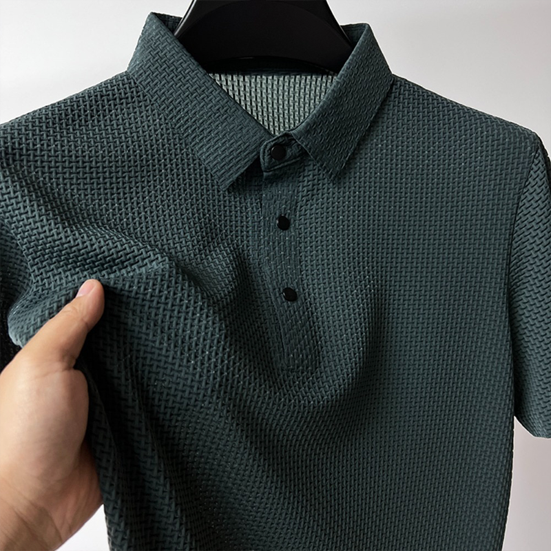 Luxuriously Soft Silk Polo Shirt for Effortless Elegance