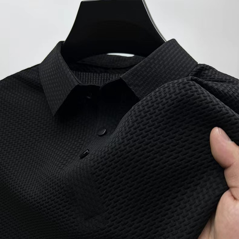 Luxuriously Soft Silk Polo Shirt for Effortless Elegance