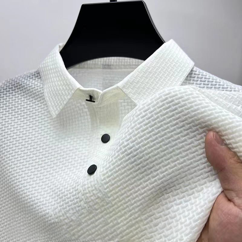 Luxuriously Soft Silk Polo Shirt for Effortless Elegance