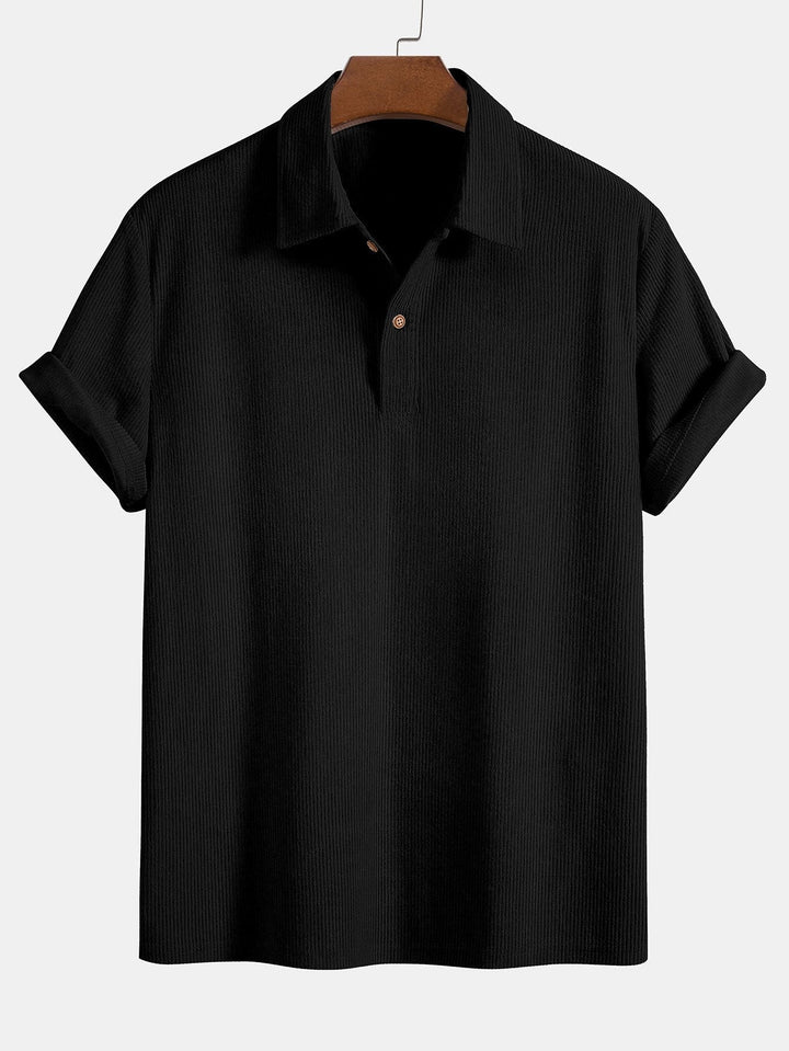 Short Sleeve Corduroy Polo Shirt & Corduroy Shorts