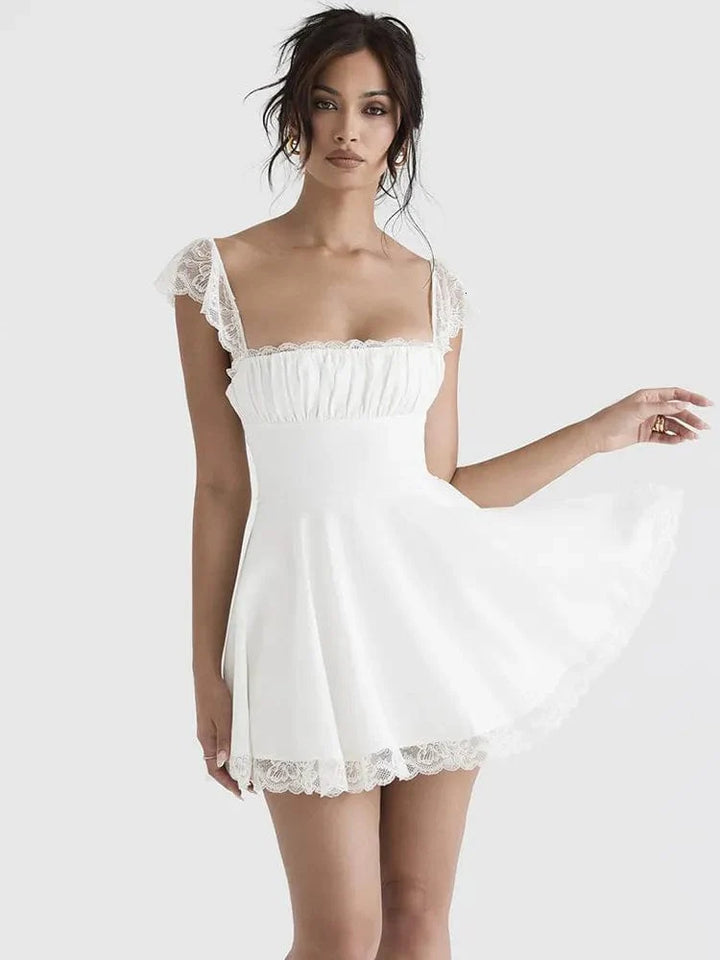 Kyra - Elegant kort midi-solkjole