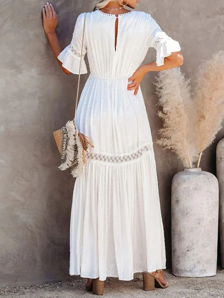 Lusia - Hvid elegant kjole