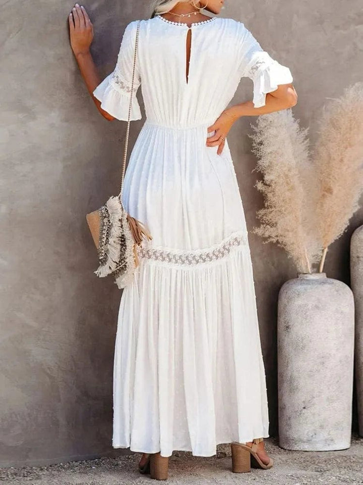 Lusia - Hvid elegant kjole