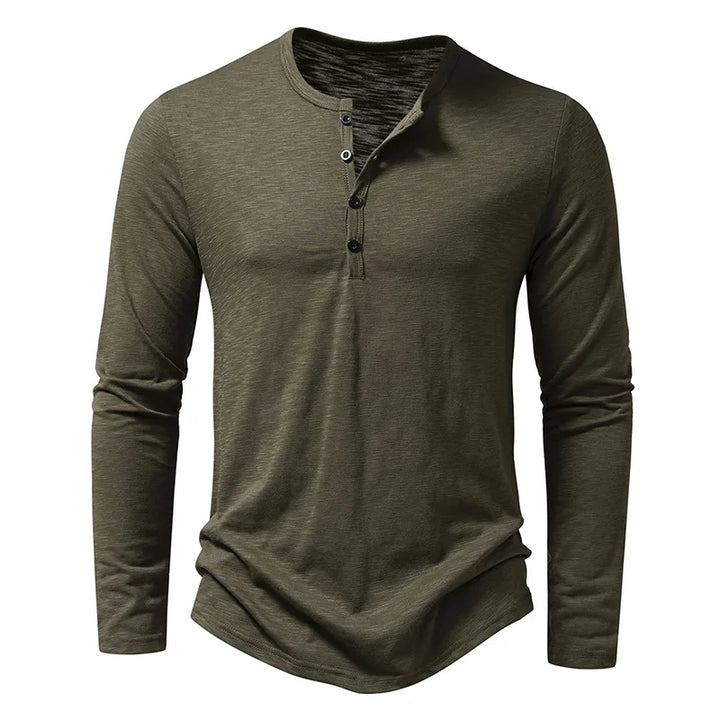 Stylish Men's Henley Shirt - Perfect Blend of Comfort and Sophistication!