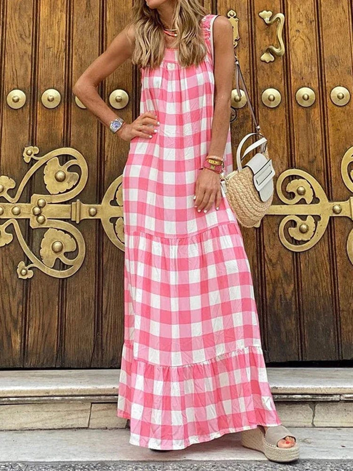 Sofi - Lyserød sommer-boho-kjole