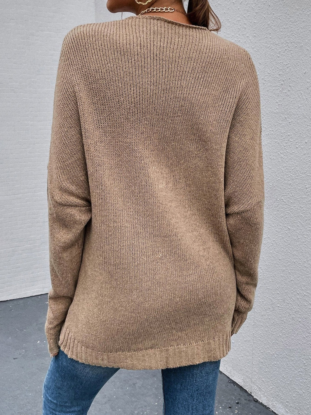 Chic Pull Croisé avec Col V pour Femme