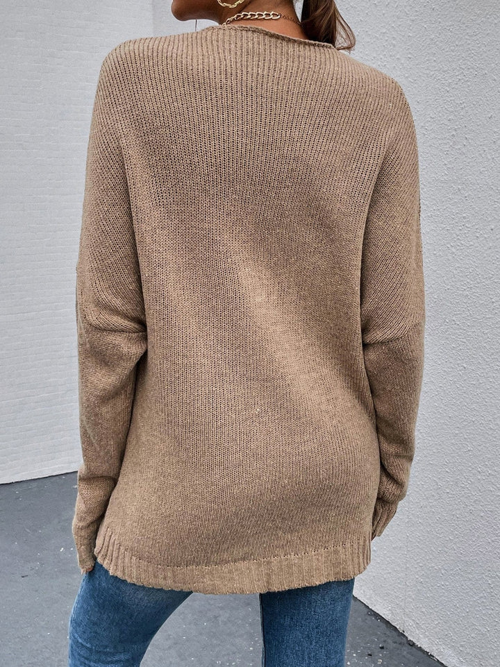 Chic Pull Croisé avec Col V pour Femme