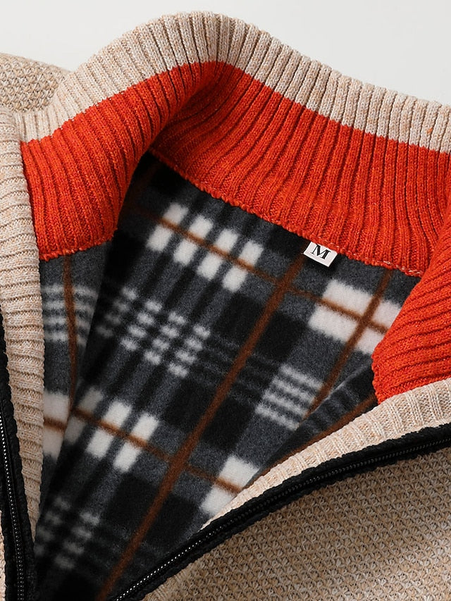 Chic Italian-Designed Knitted Sweater for Men with Stylish Zipper Detail
